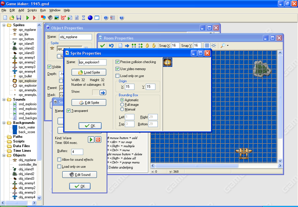 Game Maker interface, courtesy of the Game Maker wiki: https://gamemaker.fandom.com/wiki/Version_5